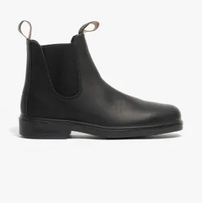 063 Unisex Leather Chelsea Boots Black