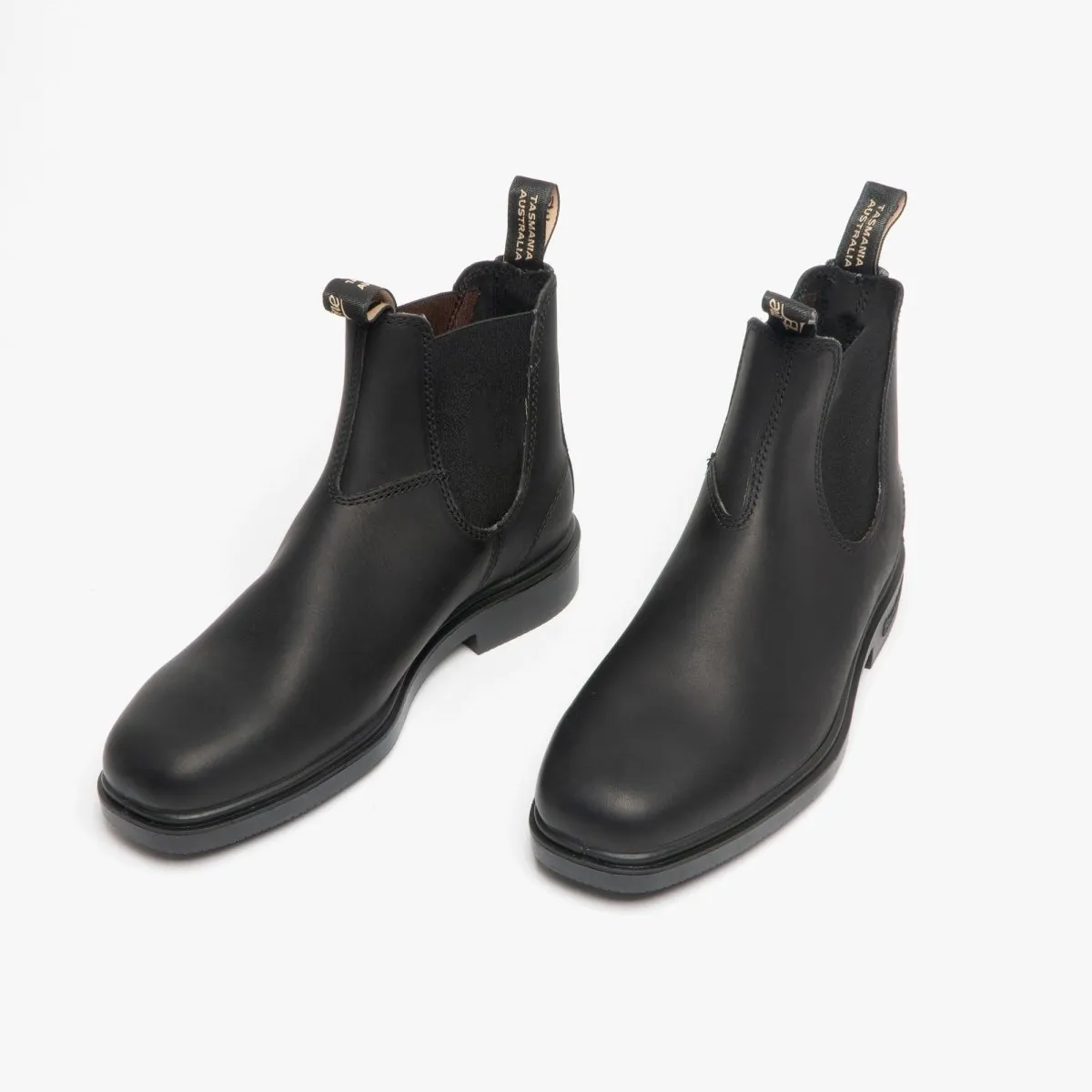 063 Unisex Leather Chelsea Boots Black