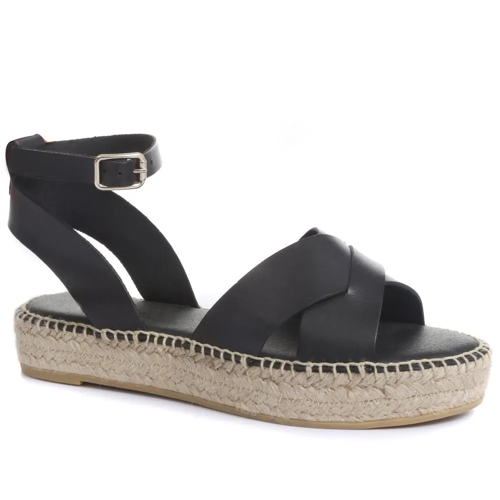 Agnes Leather Flatform Sandals - AGNES / 320 144