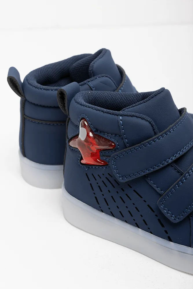 Airplane Light Up High Top Sneaker Navy