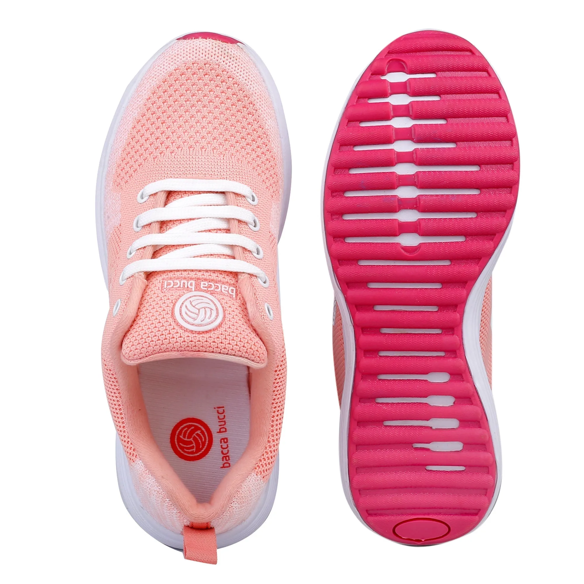 Bacca Bucci TOKYO Sneakers for Women | Orange Women Shoes For Casual Walk, Training & Gym