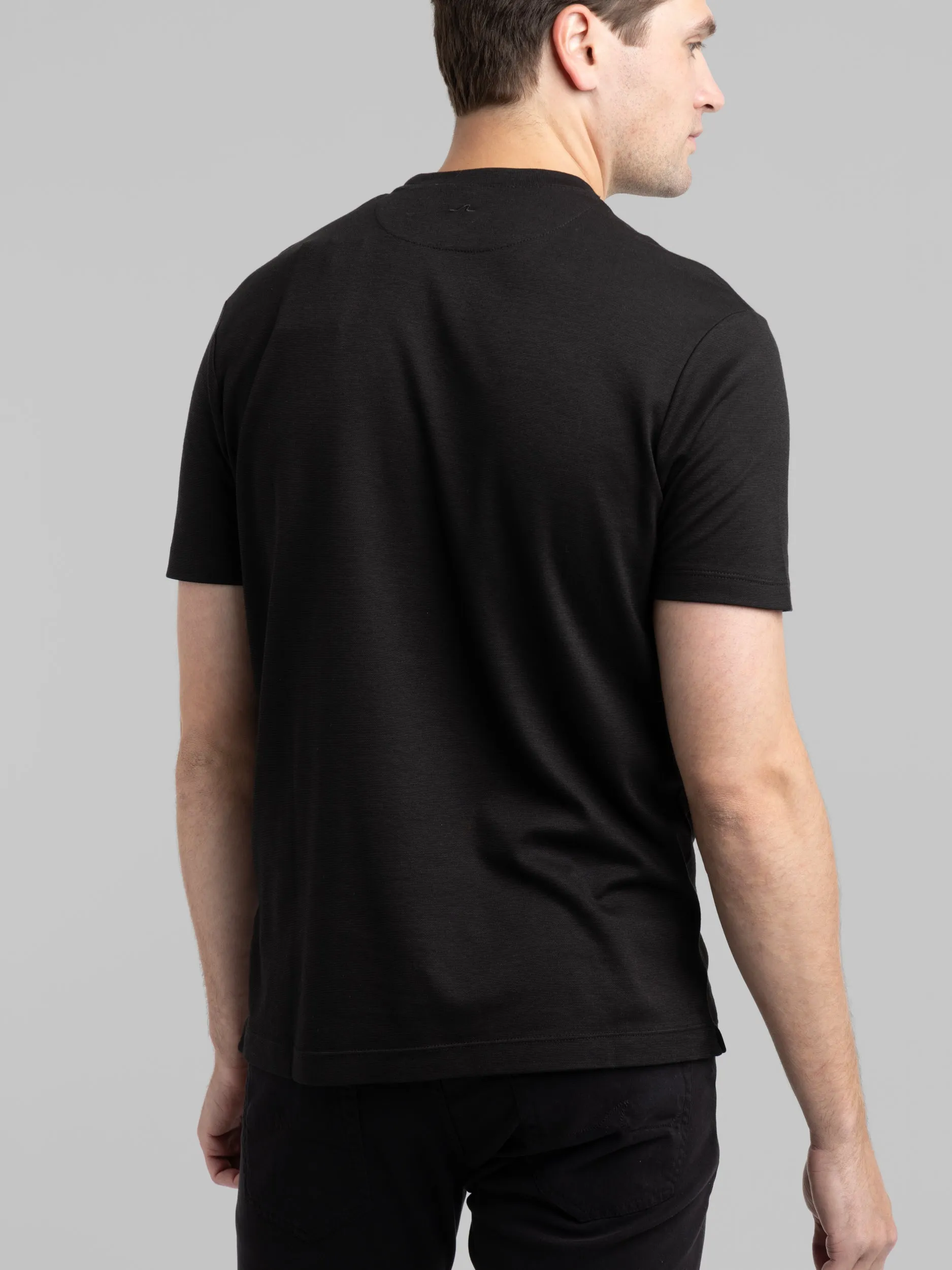 Black Knitted T-Shirt