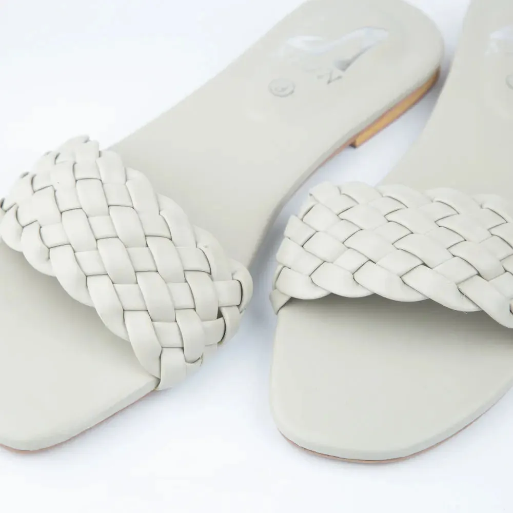 Braided Slippers Lite Gray