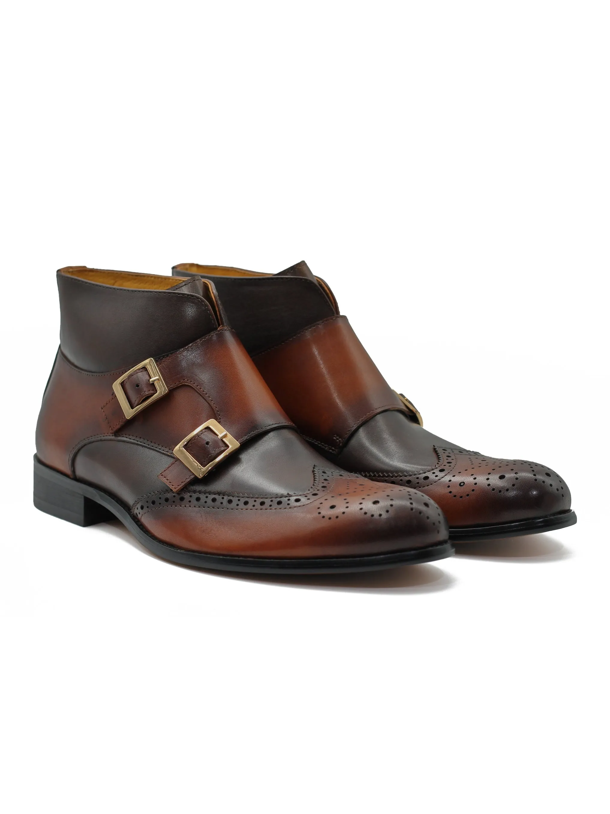 BROWN DOUBLE MONK BROGUES