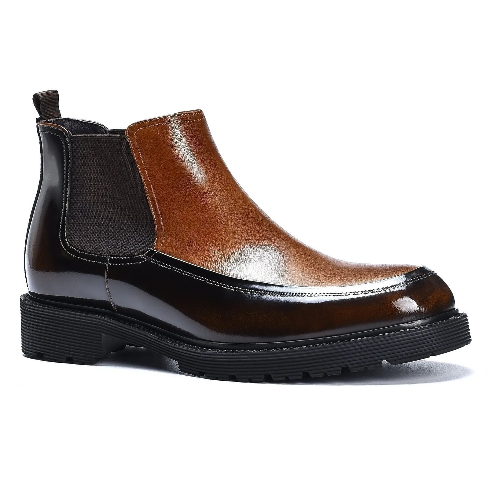 Brown Leather Chelsea Boots