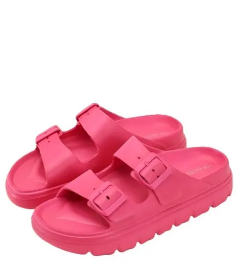 Buckle Strap Slides Sandals