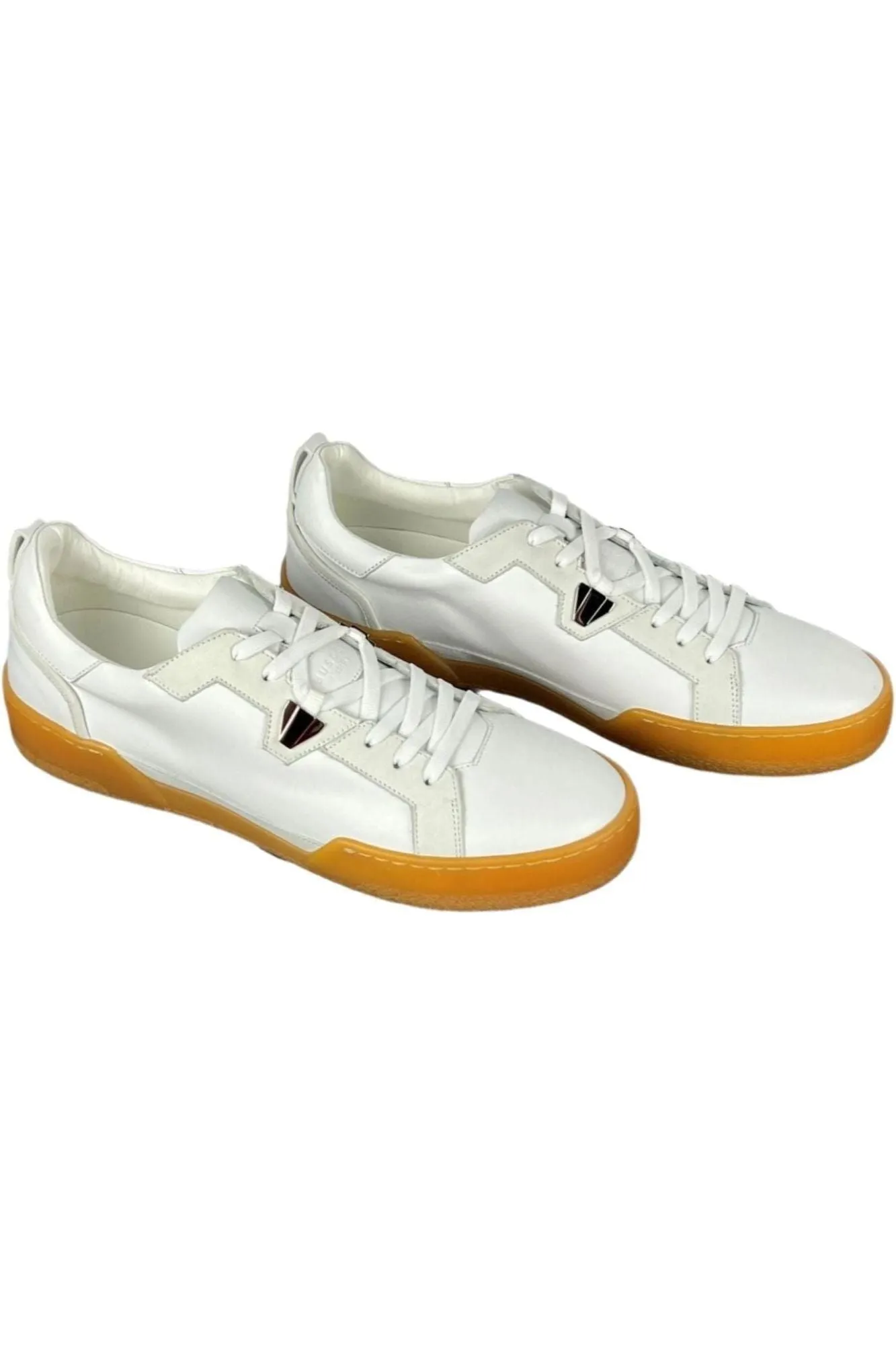 Buscemi Men's Score White Nubuck Sneakers SAMPLE