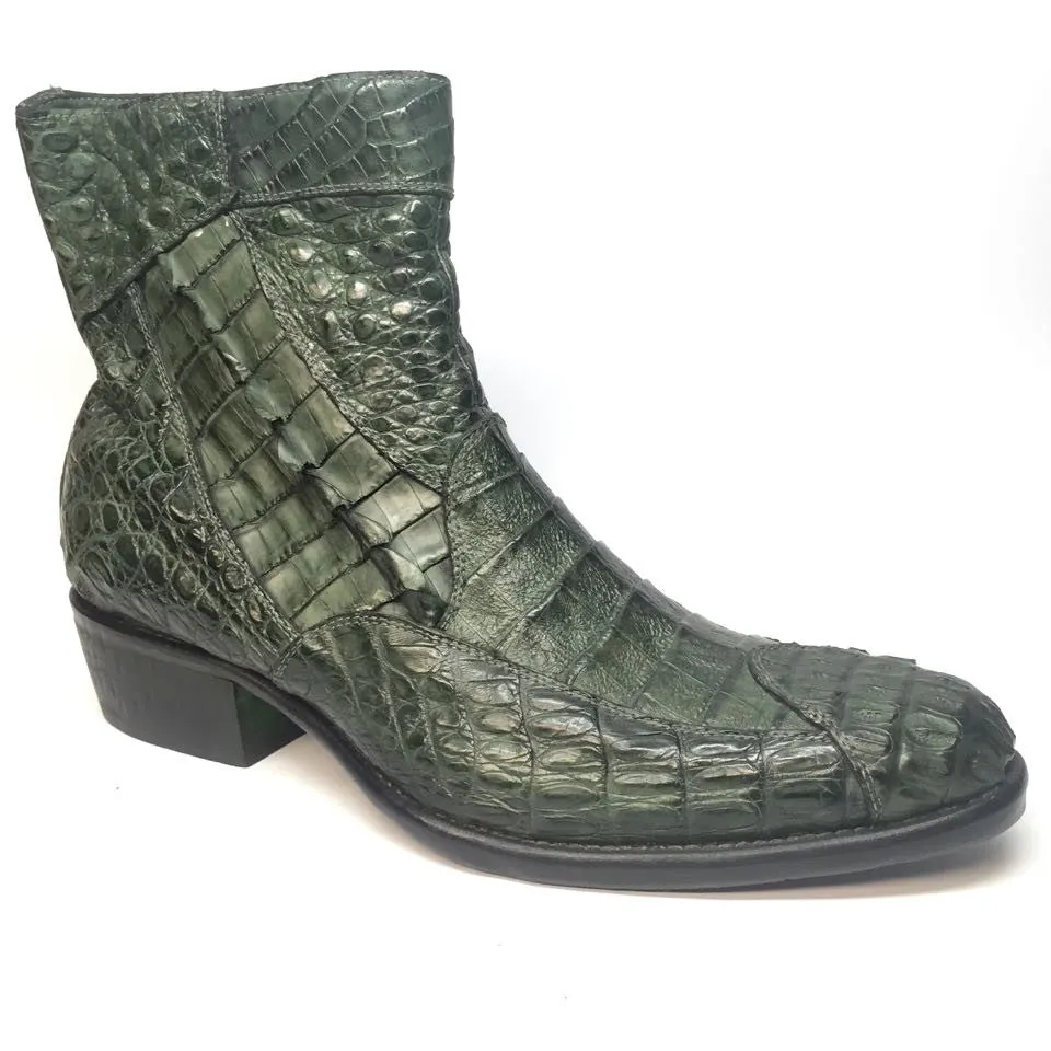 Calzoleria Toscana All-Over Horn-back Crocodile Ankle Boots