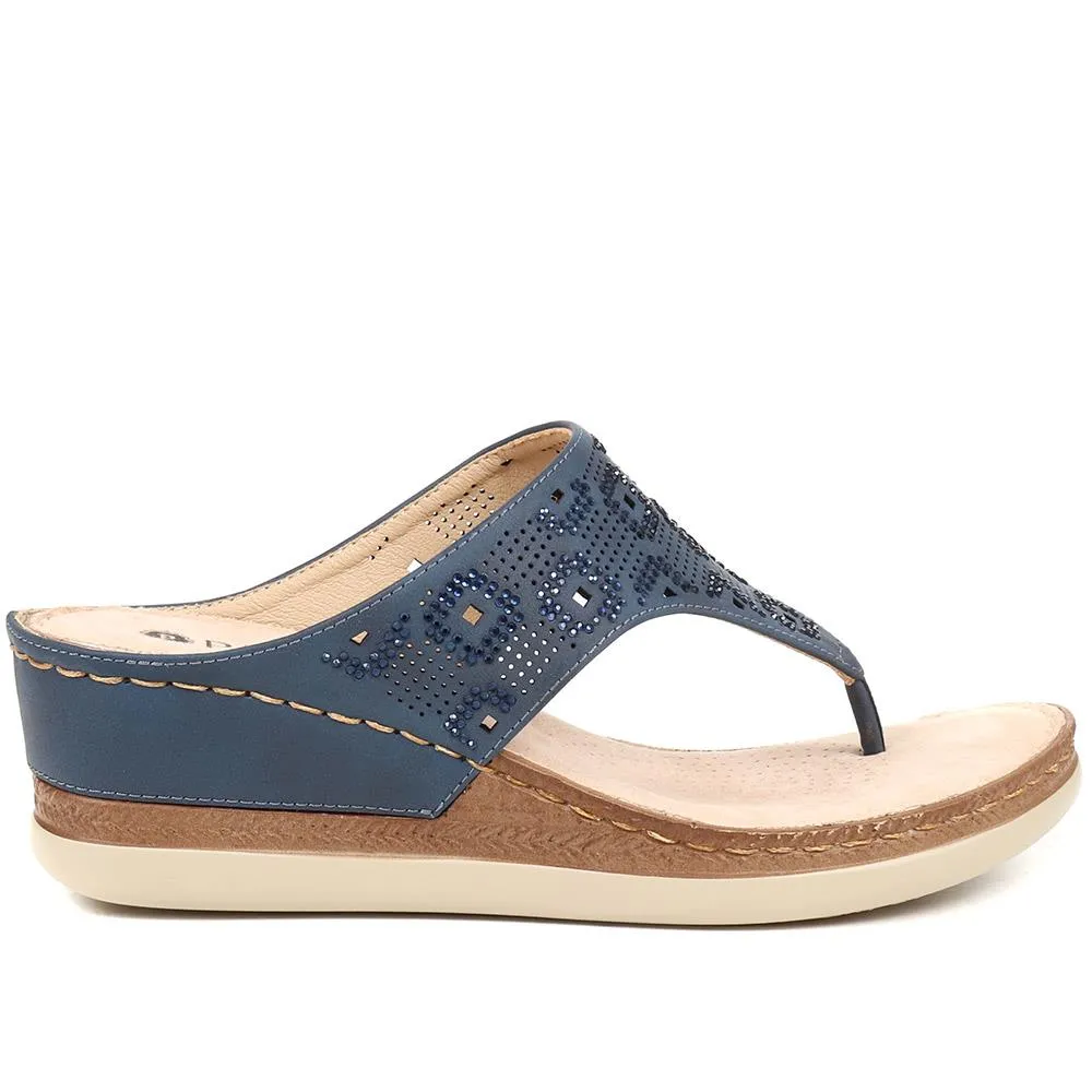 Casual Wedge Toe Post - BAIZH37081 / 323 513