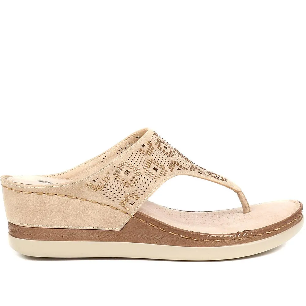 Casual Wedge Toe Post - BAIZH37081 / 323 513