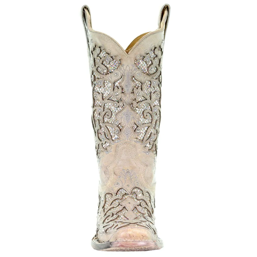 Corral Boots Women's Glitter Inlay Studded Western Boot