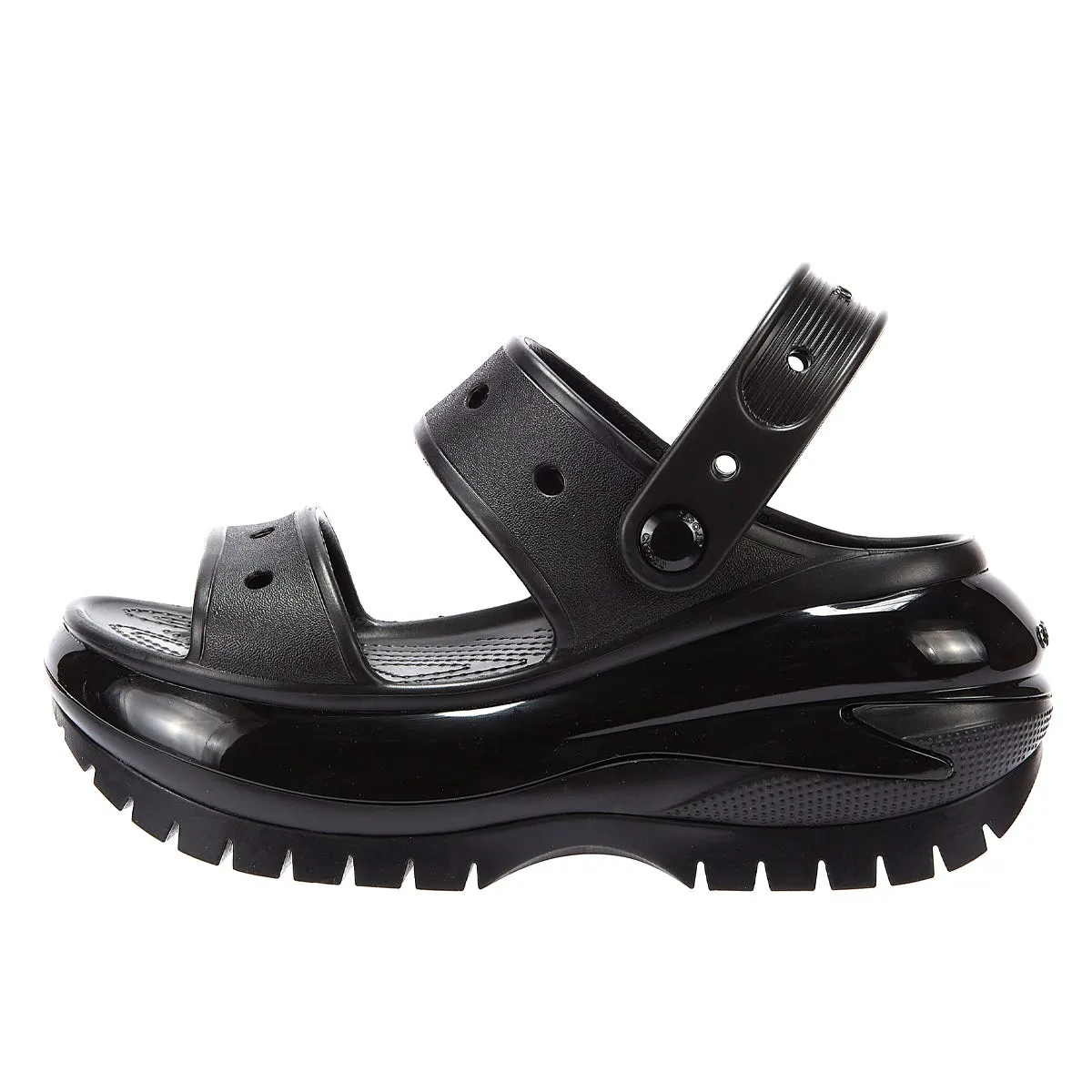 Crocs Classic Mega Crush Womens Black Sandals