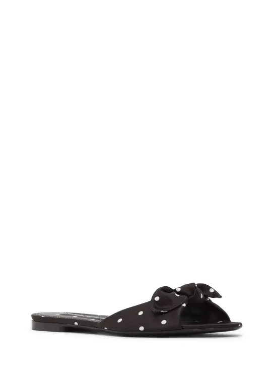 Dolce&amp;Gabbana   10mm Bianca satin flat sandals 