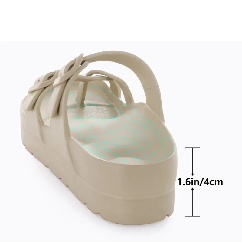 GRW Orthopedic Women Sandals Thick Bottom Light Clip Toe Beach Sandals