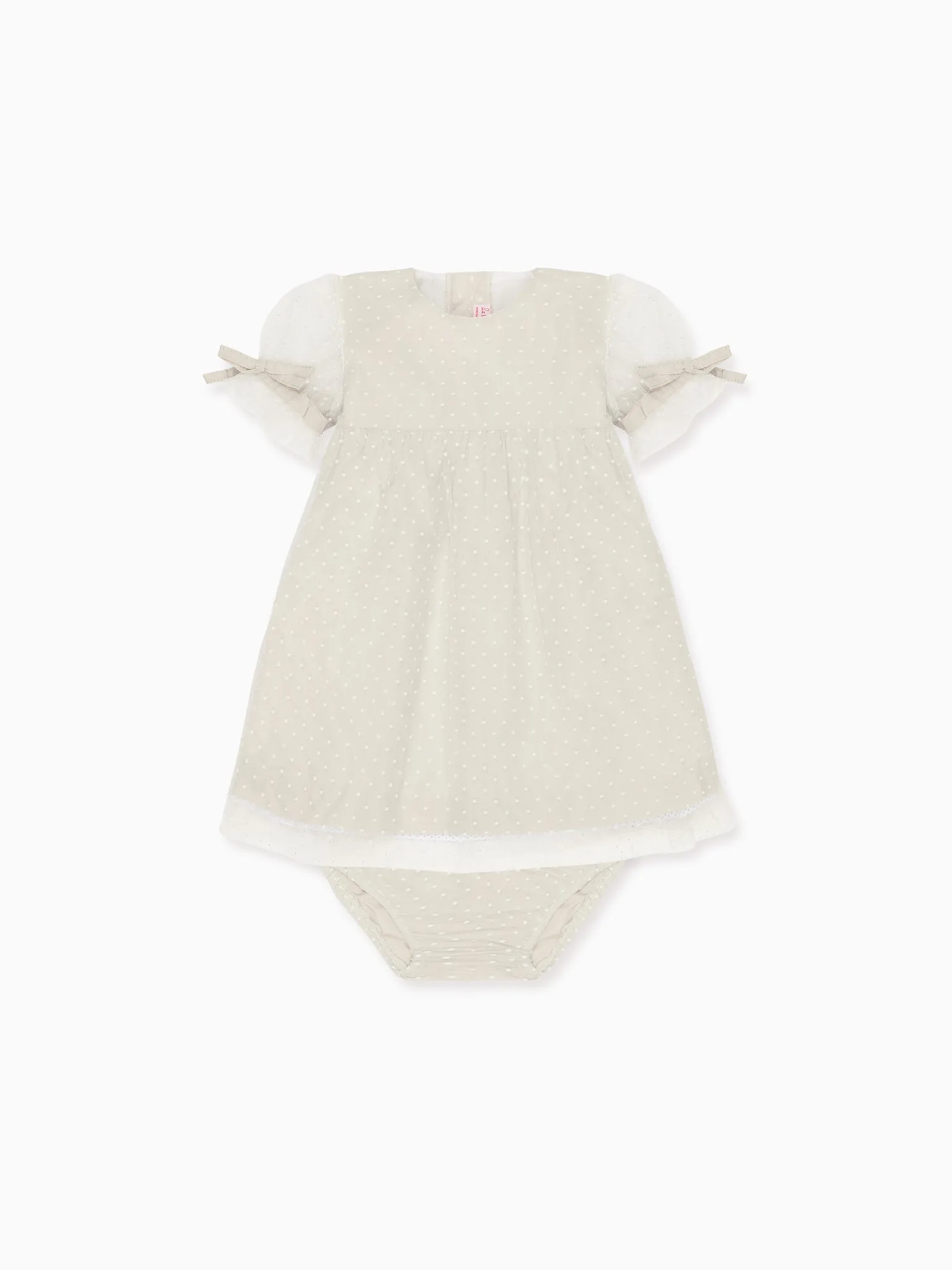 Ivory Polka Dot Violetta Tulle Baby Girl Set