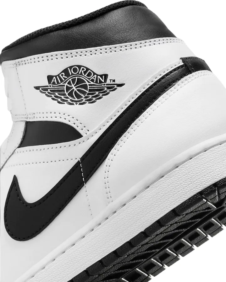 Jordan men's sneakers shoe Air Jordan 1 Mid DQ8426-132 white-black