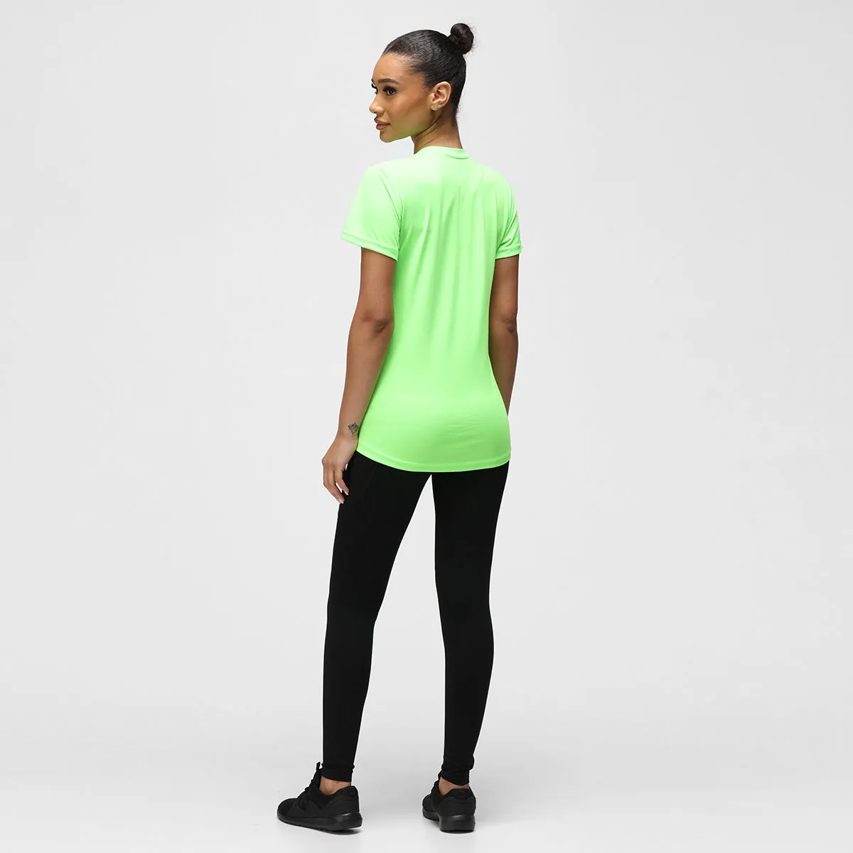 Lime Green Diamond Ladies Technical T-Shirt