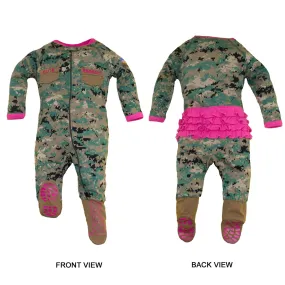 Marine Woodland Girls Onsie Crawler with Boots