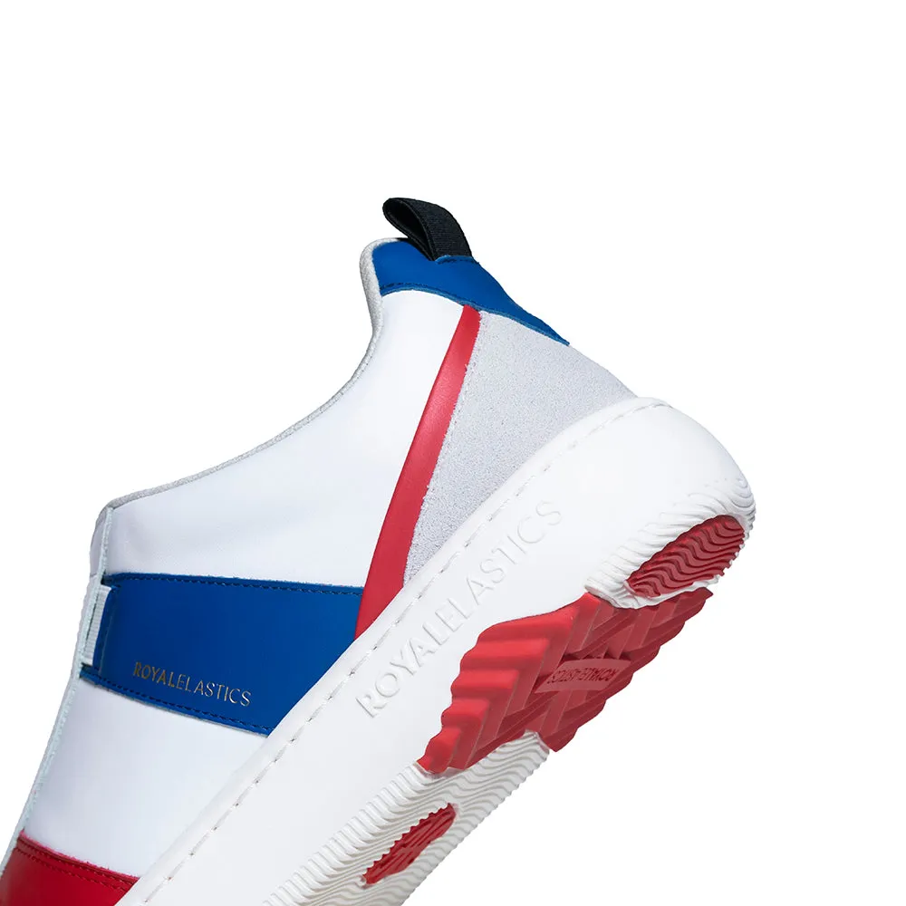 Men's Rider White Red Blue Leather Sneakers 06794-015