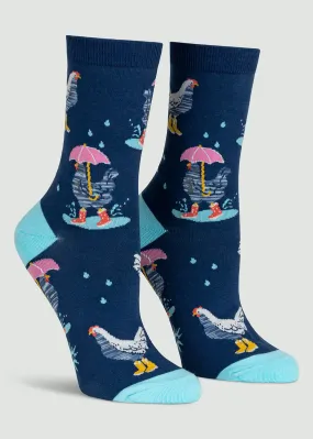 Rainy Day Chickens Women's Socks