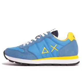 Scarpe Uomo Sun68 Sneakers Tom Solid Nylon Turchese - Giallo