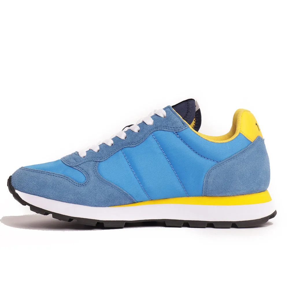 Scarpe Uomo Sun68 Sneakers Tom Solid Nylon Turchese - Giallo