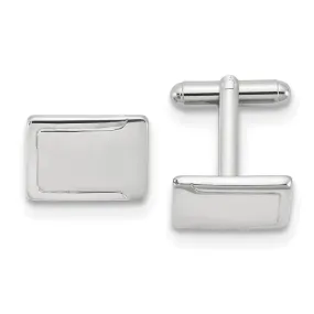 Silver-tone Engravable Cuff Links