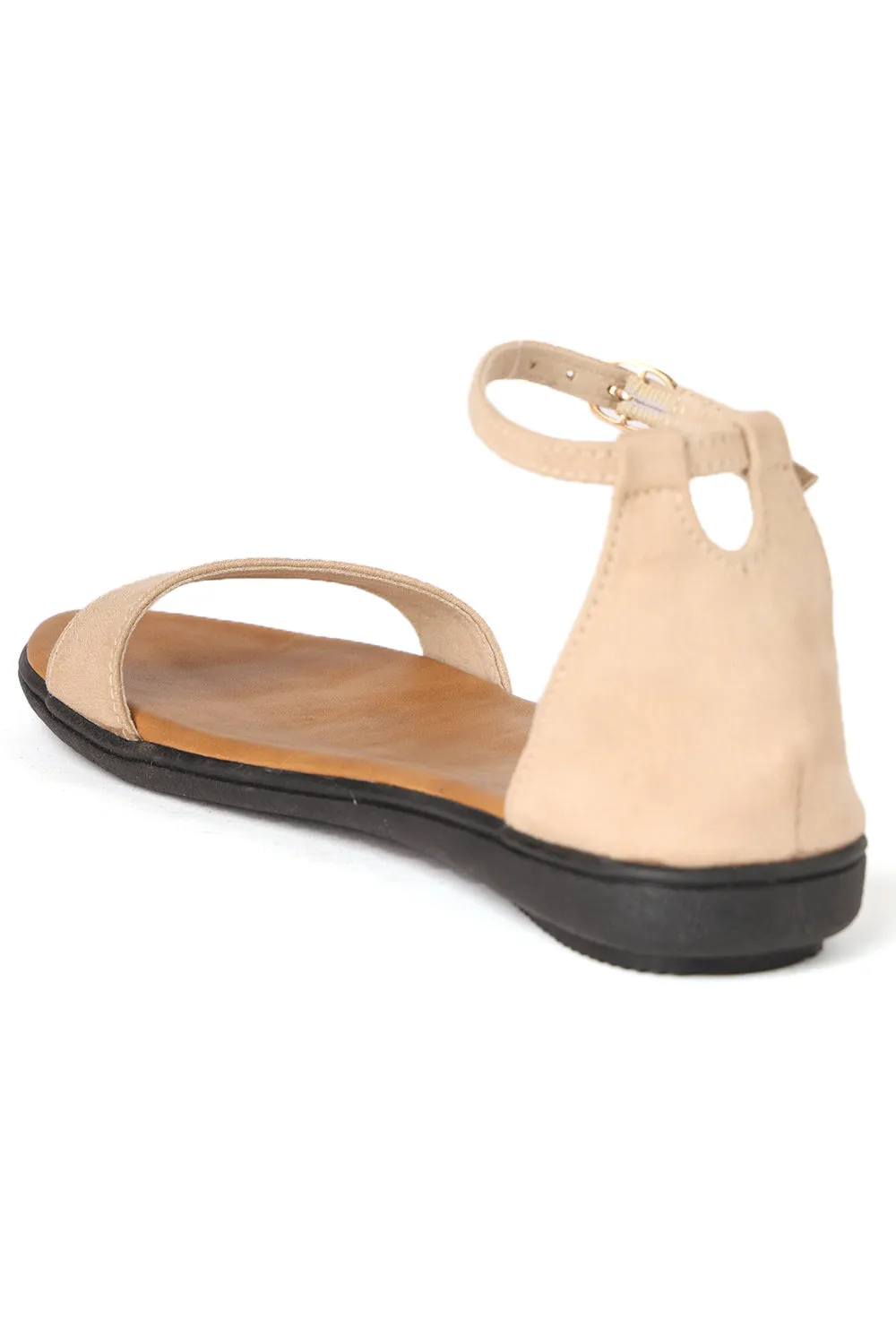 SOLES Beige Flat Sandals - Neutral Elegance