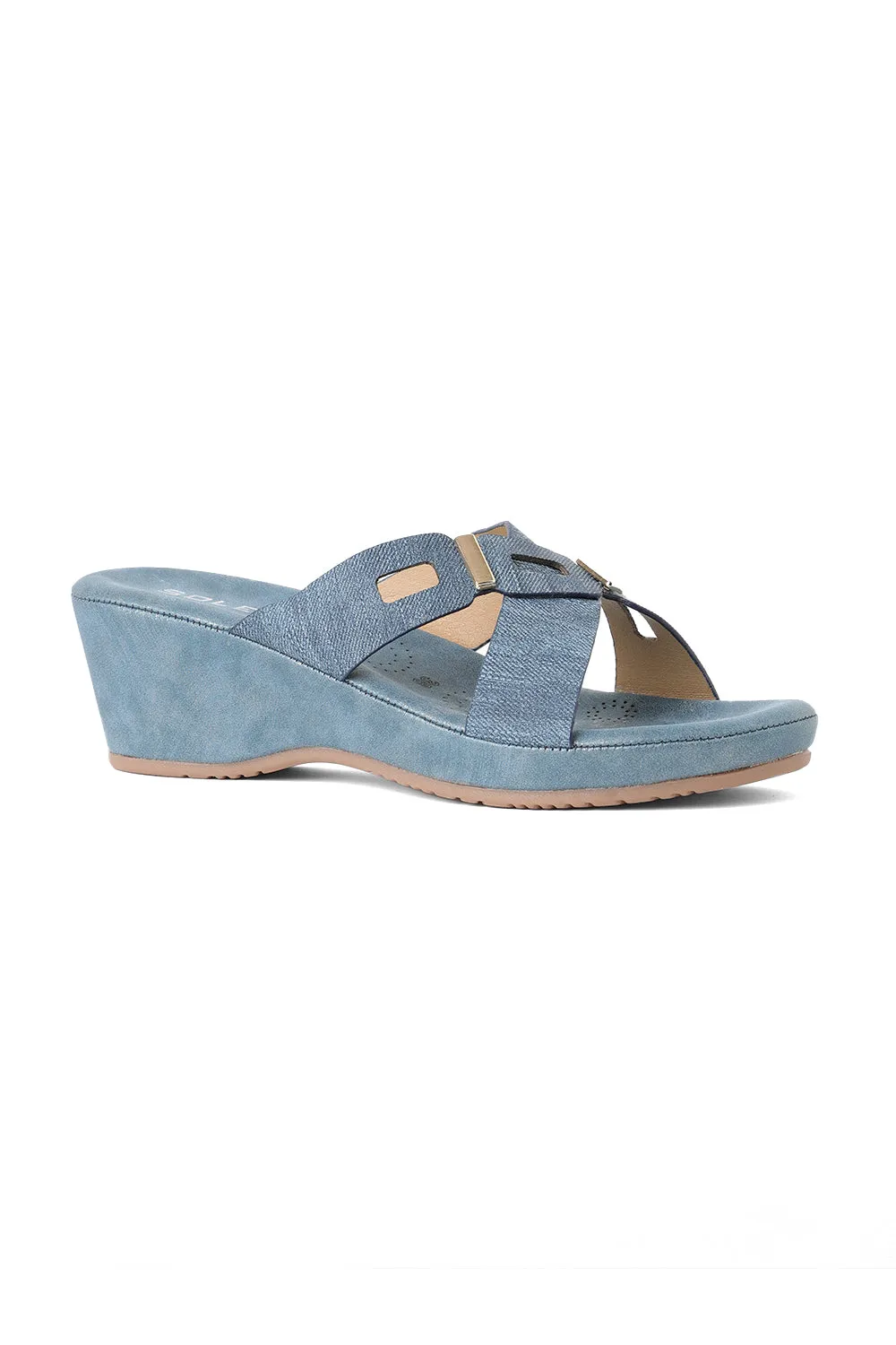 SOLES Comfort Cross Strap Wedges