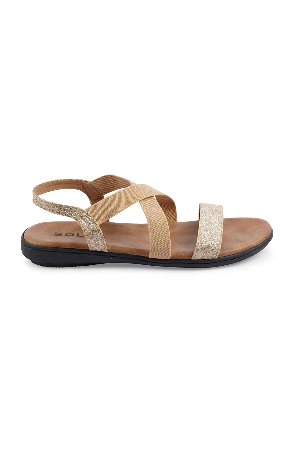 SOLES Gold Flat Sandals - Add a Touch of Glamour