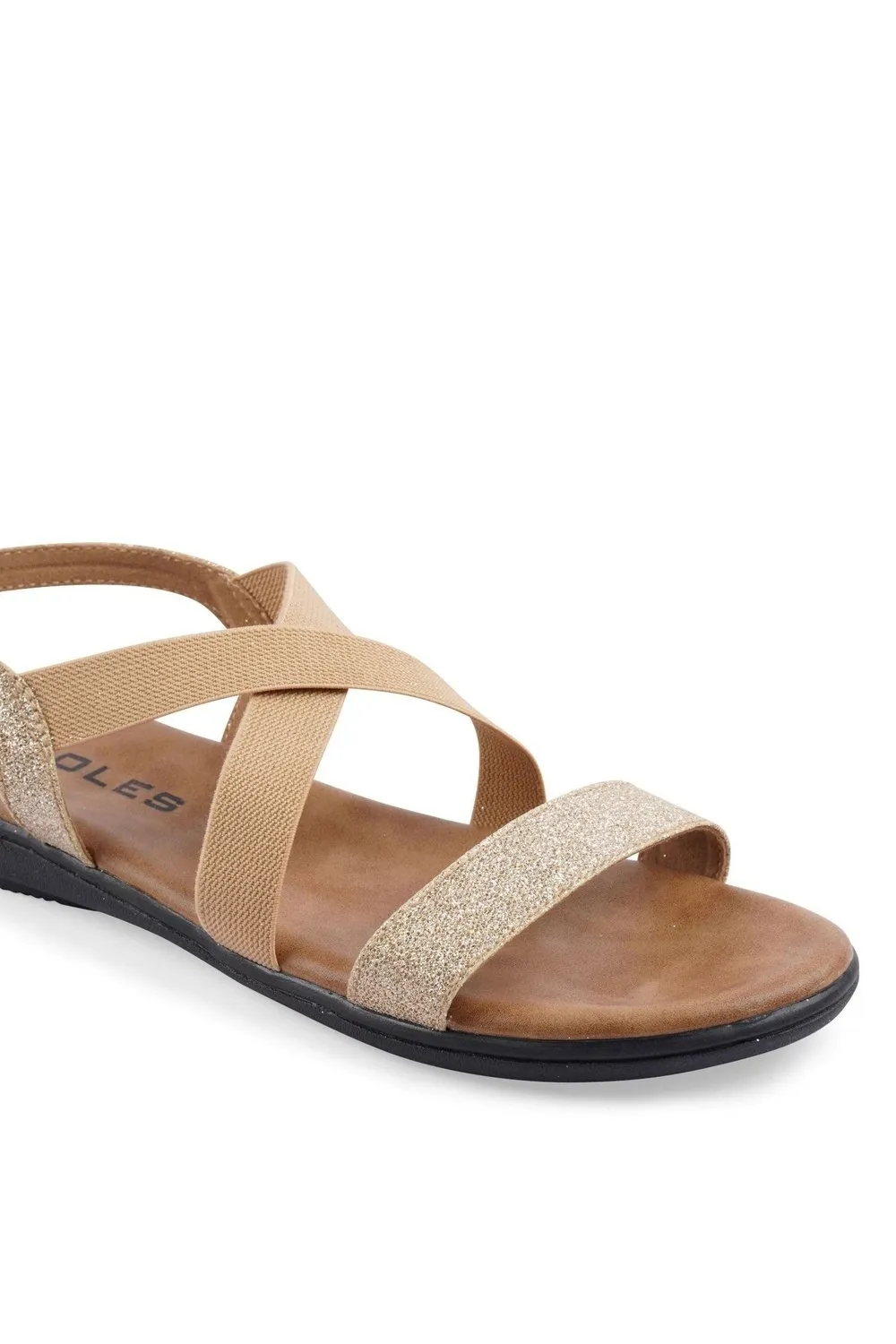 SOLES Gold Flat Sandals - Add a Touch of Glamour