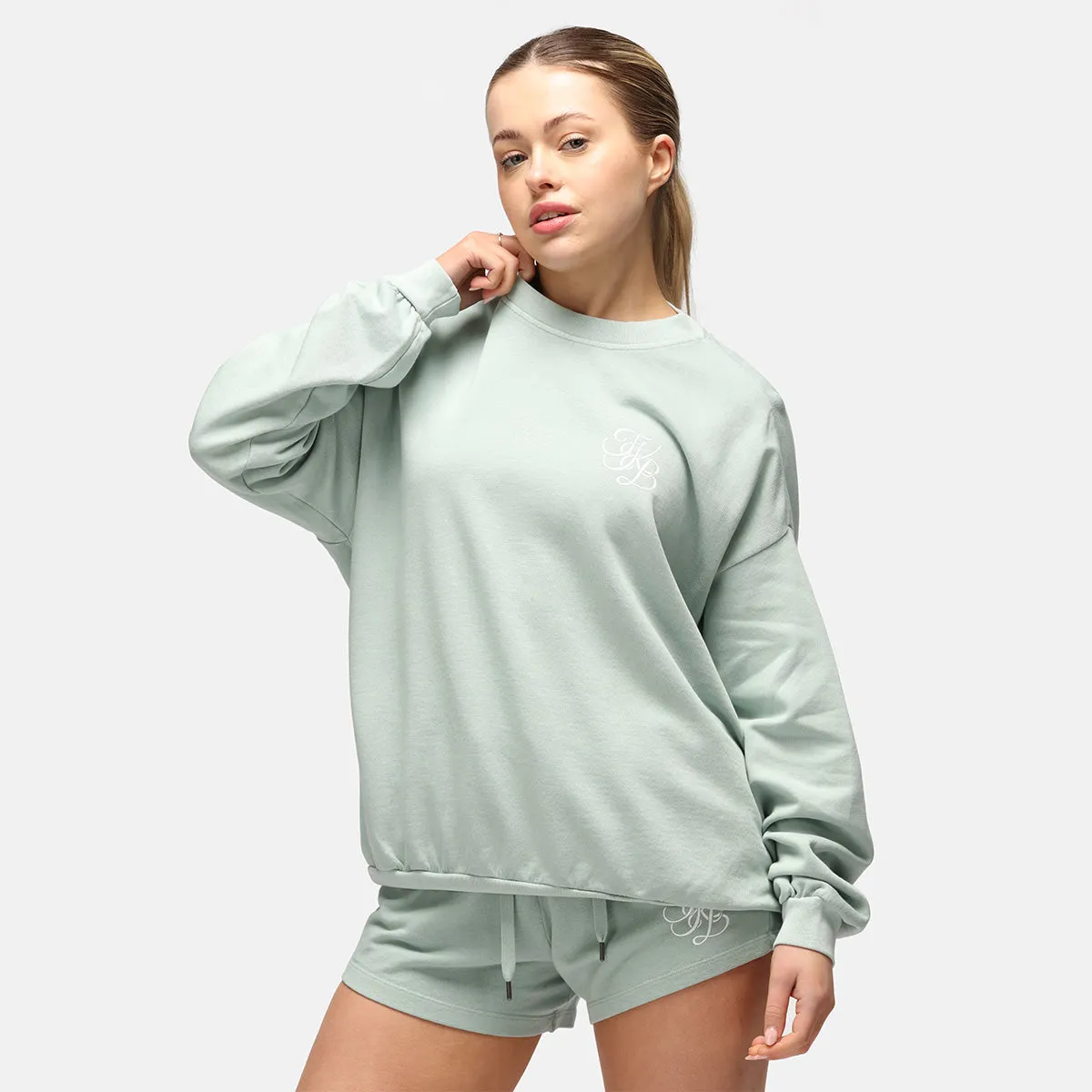 TKB Washed Jade Terry Oversized Sweatshirt