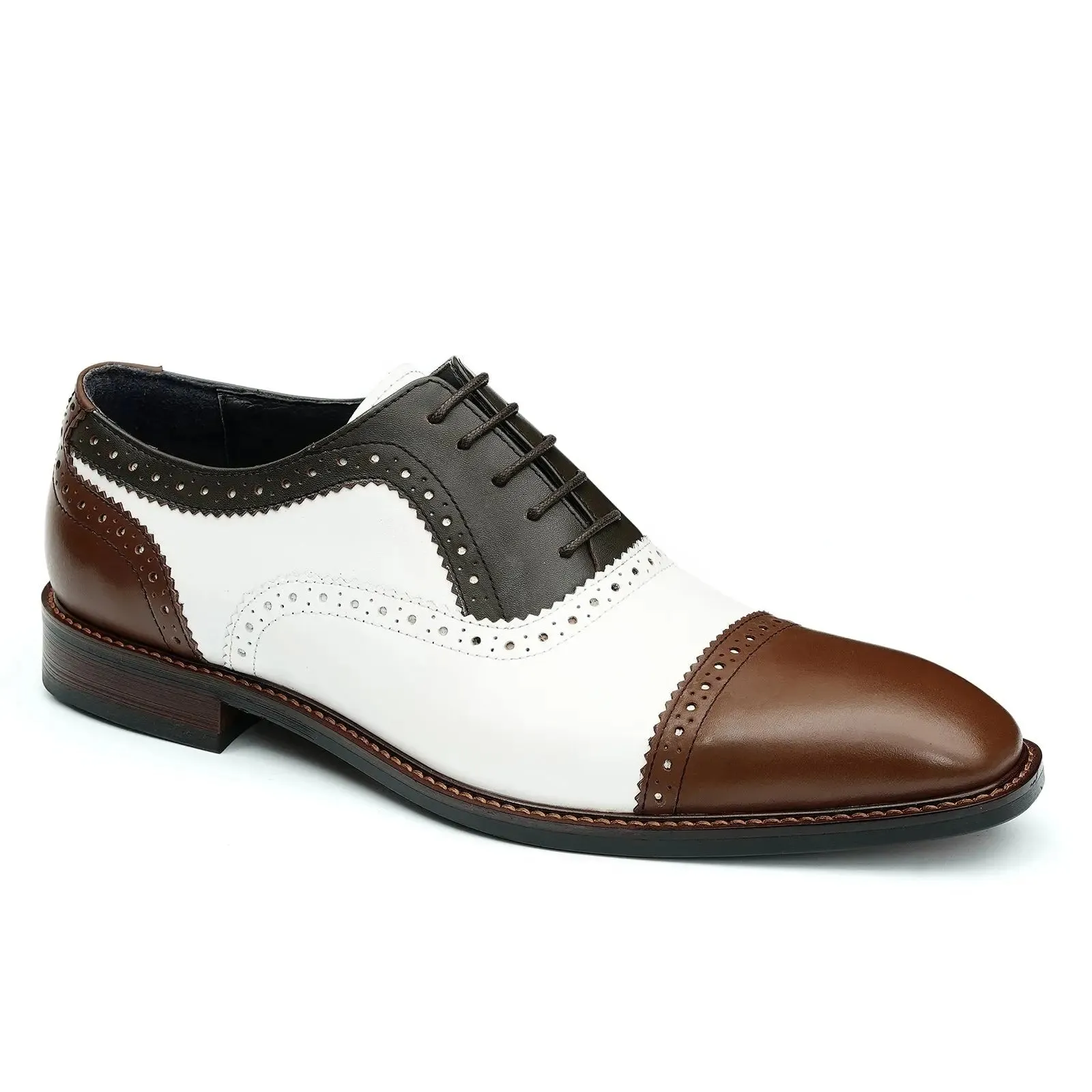 Two-tone Oxford dress shoes