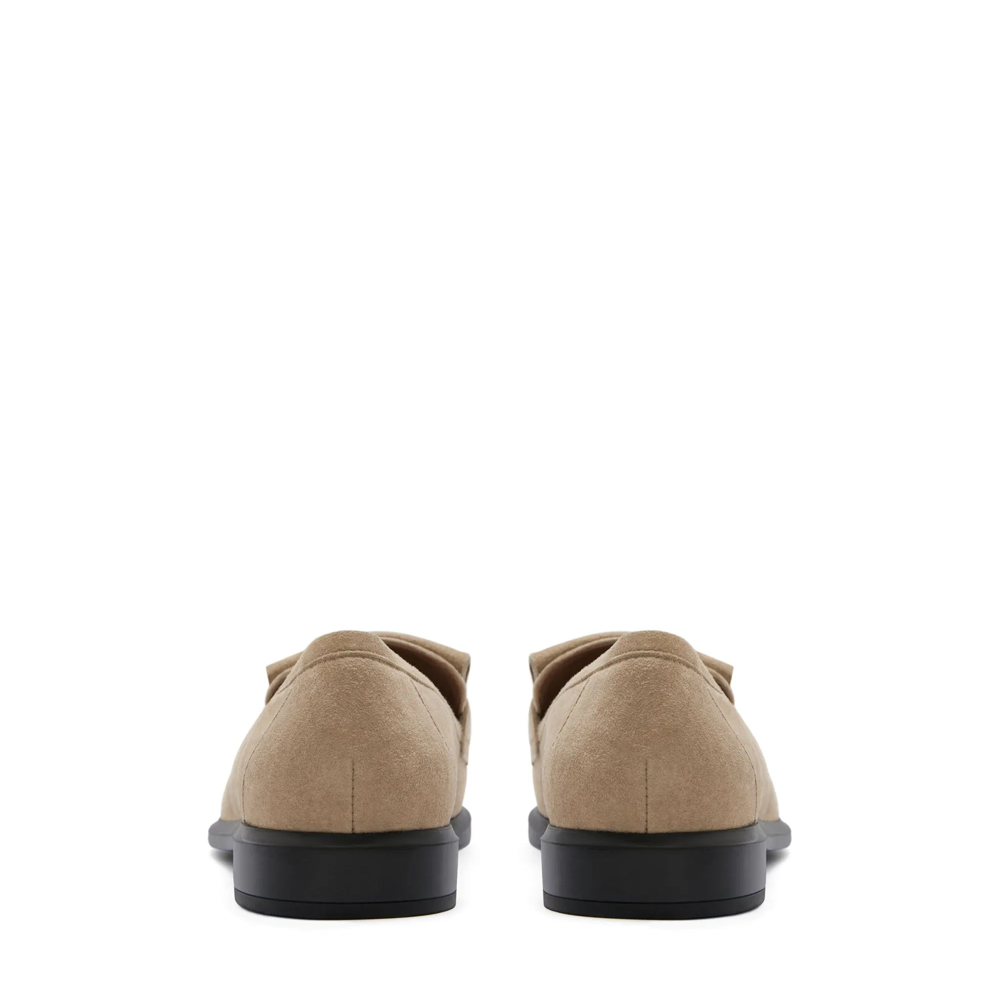 Vendôme Lave taupe suede loafers